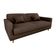 Sofá Cama Emília 2 Lugares 190cm Veludo Marrom Matrix