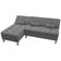 Sofá Cama Com Chaise 3 Lugares 2,00 Mts Nice Matrix Chumbo