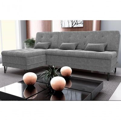 Sofá Cama Com Chaise 3 Lugares 2,00 Mts Nice Matrix Chumbo