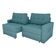 Sofá Cama Reclinável 2 Lugares 220cm Nayla Boucle Azul Matrix Boucle Azul