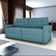 Sofá Cama Reclinável 2 Lugares 220cm Nayla Boucle Azul Matrix Boucle Azul