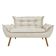 Namoradeira Decorativa Opala 2 Lugares Suede Nude