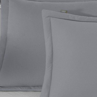 Porta Travesseiro Matelado Nobre 2 Peças Malha 100% Algodão - Cinza
