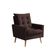 Poltrona Sala De Estar 92cm Estofado Elegante E Visual Aconchegante Para Sua Sala Marrom Ester