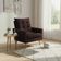 Poltrona Sala De Estar 92cm Estofado Elegante E Visual Aconchegante Para Sua Sala Marrom Ester