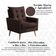 Poltrona Sala De Estar 92cm Estofado Elegante E Visual Aconchegante Para Sua Sala Marrom Ester