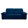 Sofa Retratil Reclinavel 2 Lugares 2,40 Crystal Veludo Azul Marinho Lansofbr