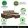 Sofa Retratil Reclinavel 2 Lugares 2,50m Crystal Veludo Capuccino Lansofbr