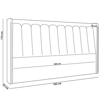 Cabeceira Cama Box Queen Estofada Com Led 160cm Moan P05 Linho Cinza Claro - Lyam Decor