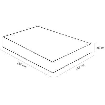 Colchão de Espuma Casal Airtech Ortopillow 150 D45 28x138x188cm 1040328317 Ortobom Colchao Airte