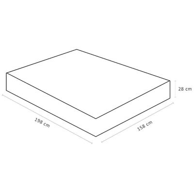 Colchão de Espuma Queen Size Airtech Ortopillow 150 D45 28x158x198cm 1040328319 Ortobom Colchao