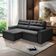 Sofa Retratil Reclinavel 2 Lugares 2,60 Vitória Veludo Grafite Lansofbr