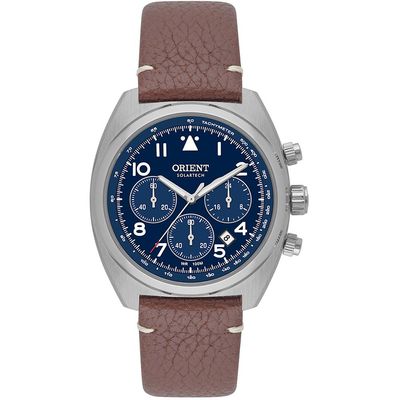 Relógio Orient Masculino Ref: Mbscc069 D2nx Solar Cronógrafo Prateado