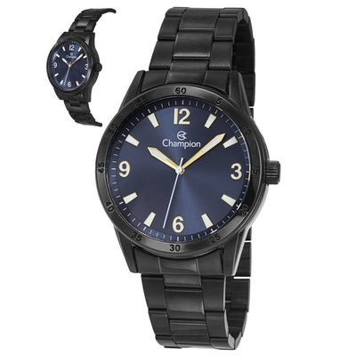 Relógio Champion Masculino Ref: Ch30475d Casual Black