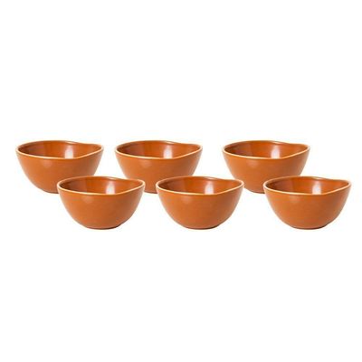 Jogo De Bowl Copa E Cia 6 Peças Vivant Em Cerâmica Terracota