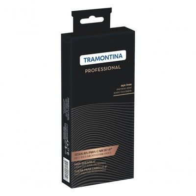 Tesoura Para Cabelo Tramontina Em Inox Com Fio Laser E Apoio Fixo Para Dedo 6"