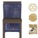 Mesa Bistrô E 4 Banquetas Roma Marrom Corda Estofado 9 Trama Azul