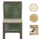 Mesa Bistrô E 4 Banquetas Roma Marrom Corda Estofado 7 Trama Verde