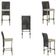 Mesa Bistrô E 4 Banquetas Roma Fendi Corda Estofado 7 Trama Preto