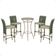 Mesa Bistrô E 4 Banquetas Roma Fendi Corda Estofado 7 Trama Verde