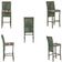 Mesa Bistrô E 2 Banquetas Roma Marrom Corda Estofado Trama Verde