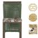 Mesa Bistrô E 2 Banquetas Roma Marrom Corda Estofado Trama Verde
