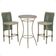 Mesa Bistrô E 2 Banquetas Roma Fendi Corda Estofado 7 Trama Verde