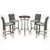 Mesa Bistrô 4 Banquetas Roma Marrom Corda Náutica 3 Trama Verde