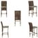Mesa Bistrô 2 Banquetas Roma Corda Náutica Estofado 5 Trama Marrom