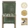 Mesa Bistrô 2 Banquetas Roma Corda Náutica Estofado 5 Trama Verde
