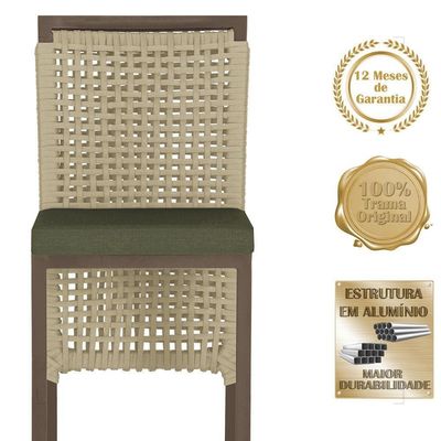 Mesa Bistro E 2 Banquetas Roma Marrom Corda Náutica 13 Rami
