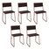 Kit 5 Cadeiras Angra Estofadas Para Mesa Sala De Jantar Cozinha Conforto E Decoração - Cobre-marrom