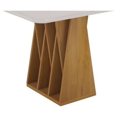 Kit Mesa De Jantar Orquestra Com 4 Cadeira Sinfonia Em Linho Naturale-off White-creme