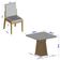 Kit Mesa De Jantar Orquestra Com 4 Cadeira Sinfonia Em Linho Naturale-off White-creme
