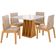 Kit Mesa De Jantar Orquestra Com 4 Cadeira Sinfonia Em Linho Naturale-off White-creme