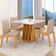 Kit Mesa De Jantar Orquestra Com 4 Cadeira Sinfonia Em Linho Naturale-off White-creme