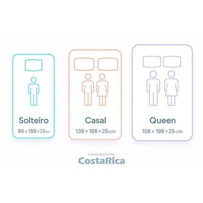 Cama Box Baú Casal + Colchão Ortopédico Inovaflex Comfort Premium