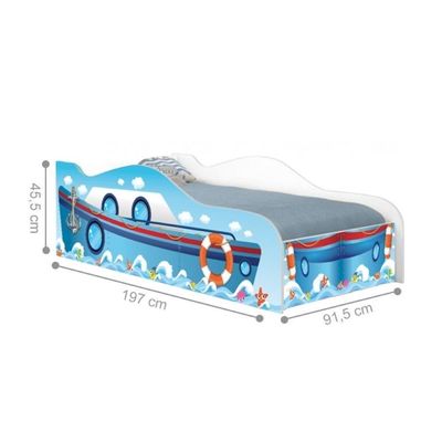 Cama Navio Kids Solteiro Com Colchão