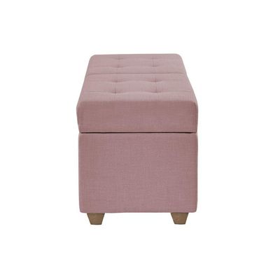 Canto Alemão Recamier Bau + Painel Madri 160cm Suede Rose - Inova Decor