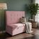 Canto Alemão Recamier Bau + Painel Madri 160cm Suede Rose - Inova Decor
