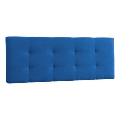 Canto Alemão Recamier Bau + Painel Madri 120cm Suede Azul Marinho - Inova Decor
