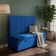 Canto Alemão Recamier Bau + Painel Madri 120cm Suede Azul Marinho - Inova Decor