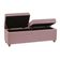 Canto Alemão Recamier Bau + Painel Madri 120cm Suede Rose - Inova Decor