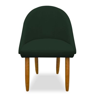 Cadeira Decorativa Estofada Para Sala Recepção Cozinha Lua Star Veludo Verde Do Lar Móveis E Decoração