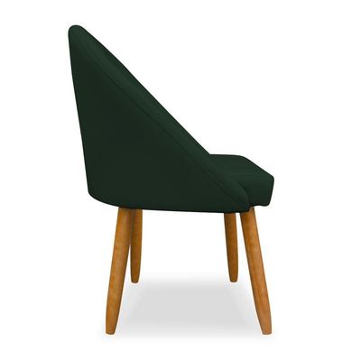 Cadeira Decorativa Estofada Para Sala Recepção Cozinha Lua Star Veludo Verde Do Lar Móveis E Decoração