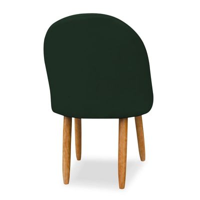 Cadeira Decorativa Estofada Para Sala Recepção Cozinha Lua Star Veludo Verde Do Lar Móveis E Decoração