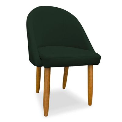 Cadeira Decorativa Estofada Para Sala Recepção Cozinha Lua Star Veludo Verde Do Lar Móveis E Decoração
