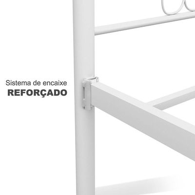 Cama Juvenil Solteiro Tutti Com Colchão Solteiro 88cm Klm Branco
