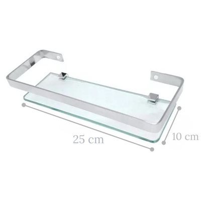 Suporte Porta Shampoo Prateleira De Vidro