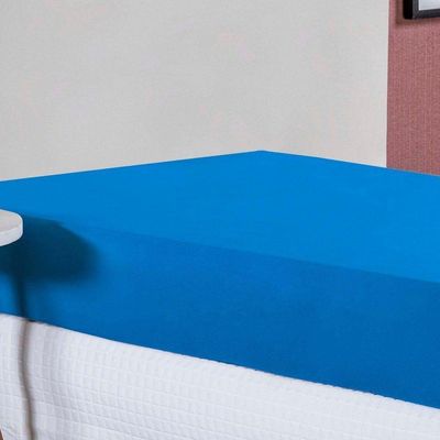 Lençol Com Elástico Solteiro Nobre 1 Peça 30cm De Altura Malha 100% Algodão - Turquesa